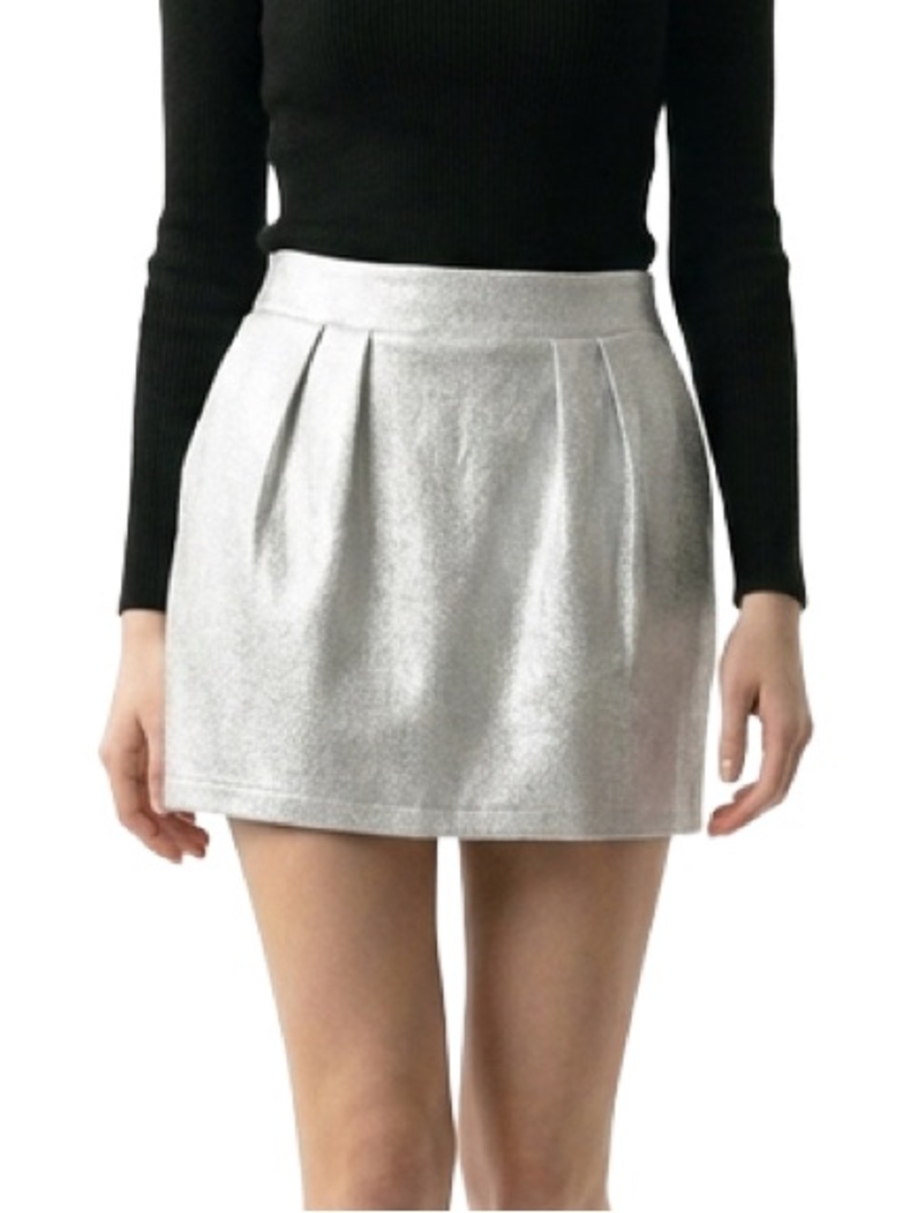 Aqua Silver mini skirt